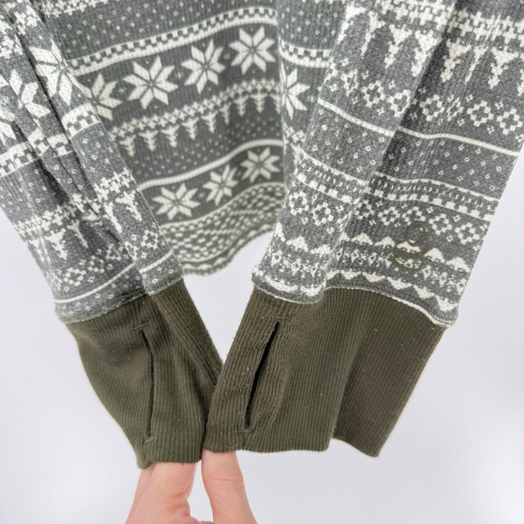 CUDDL DUDS Womens Fair Isle Snowflake Thermal Long Sleeve Stretch Top XL - Picture 6 of 8